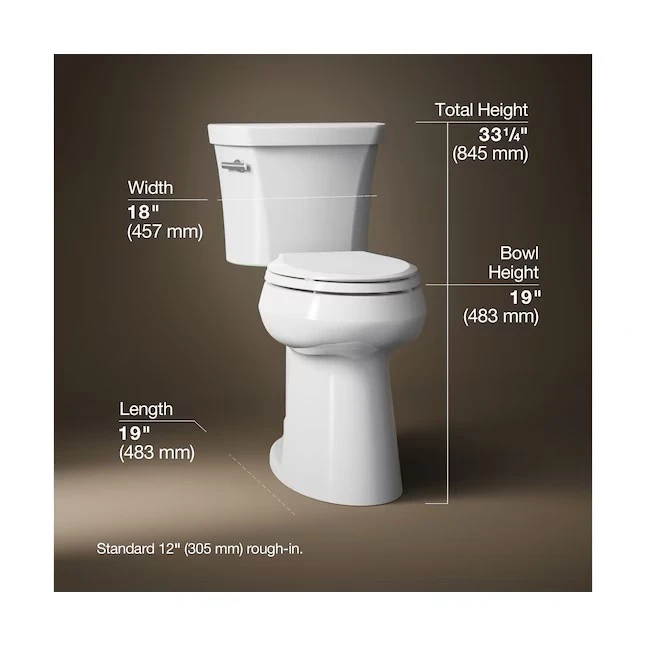 Kohler Highline 19 inch toilet