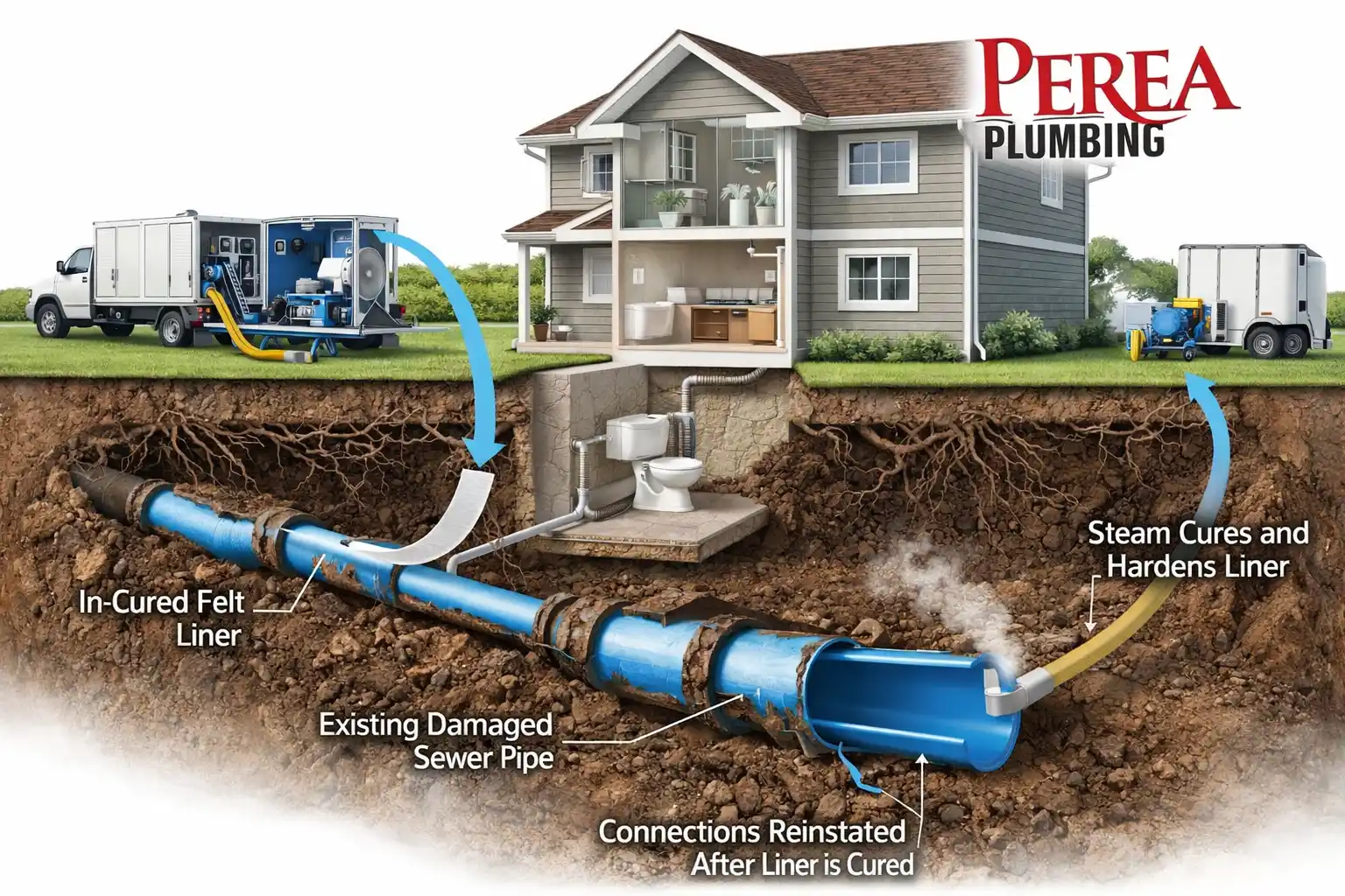 Professional sewer camera inspection